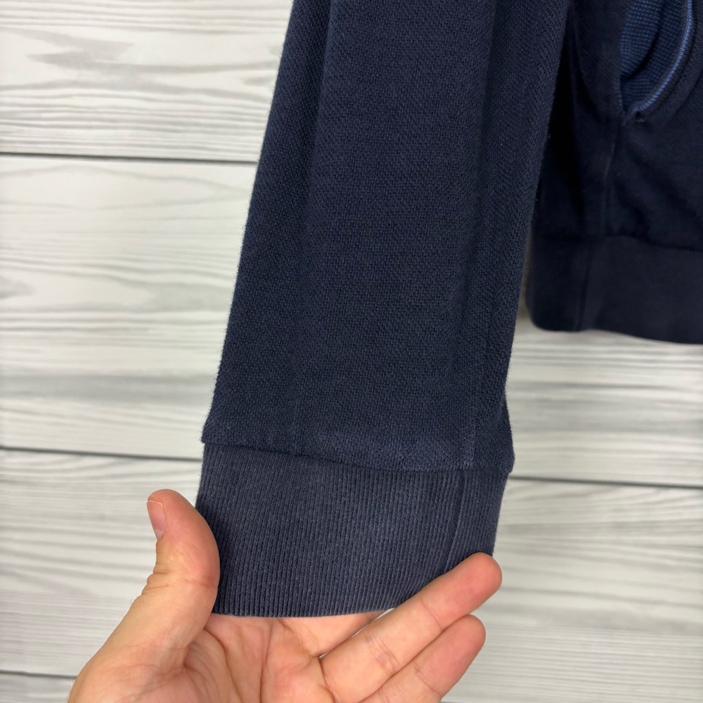 Ermenegildo Zegna Navy Blue Full Zip Cardigan Sweater Jacket Large View 3